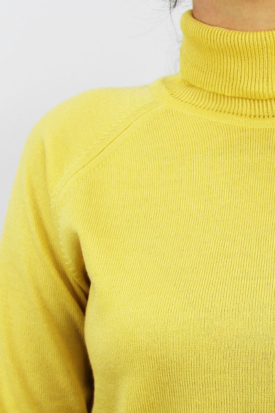 Демисезонный яркий свитер реглан с высоким воротником Полесье С3433-17 7С1582-Д43 170,176 соломенный - фото 3