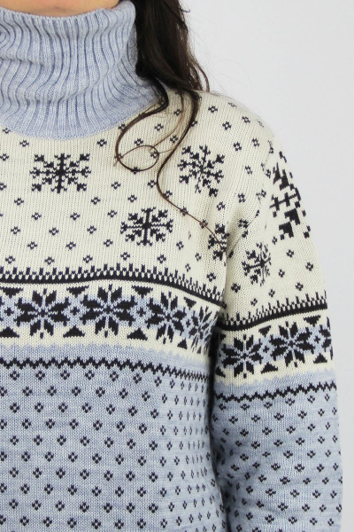 Демисезонный прямой трикотажный свитер с отложным воротником Полесье С3698-22 2С5266-Д43 170,176 сумерки - фото 3