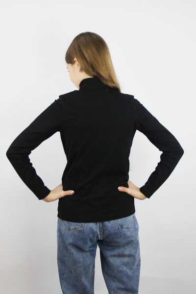 Свитер хлопковый демисезонный полуприлегающий Полесье С9002-15 5С1952-Д43 158,164 черный - фото 3