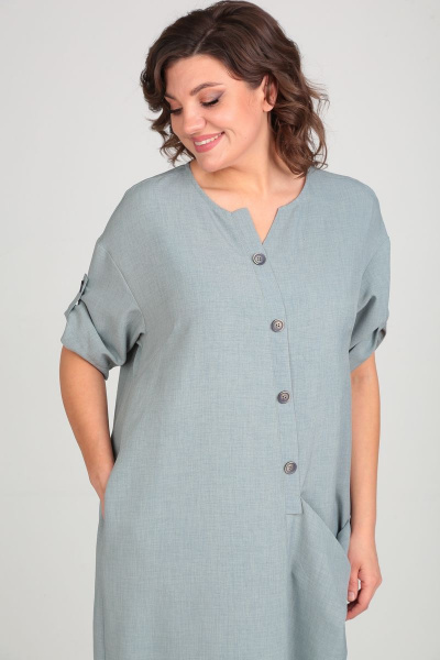 Платье Michel chic 2094/3 серо-зеленый - фото 2