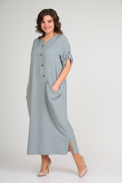 Платье Michel chic 2094/3 серо-зеленый - фото 5