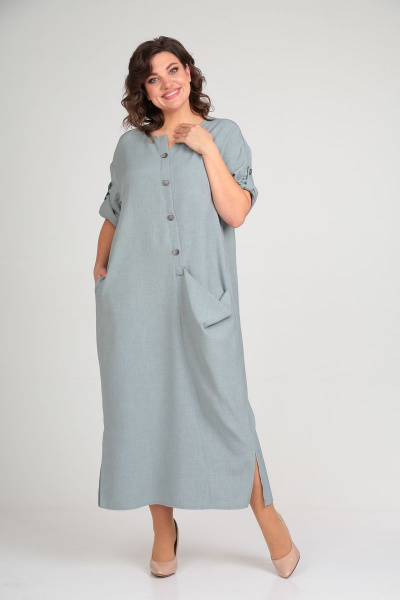 Платье Michel chic 2094/3 серо-зеленый - фото 1