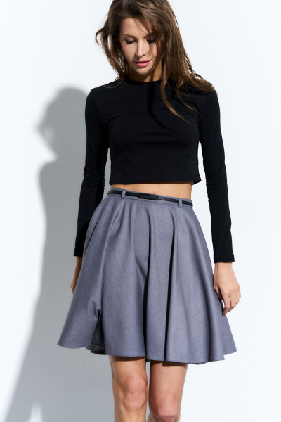 Джемпер черный летний с круглым вырезом в стиле casual Luitui R5044 черный - фото 2