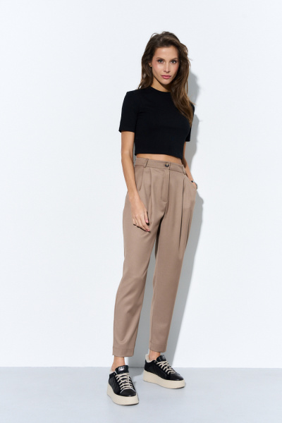 Джемпер черный летний в стиле casual из трикотажа Luitui R5045 черный - фото 1