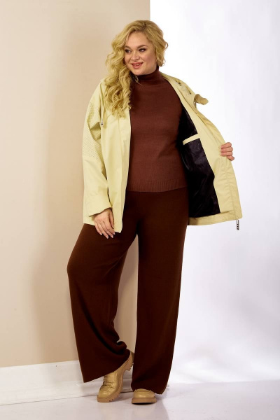 Легкая ветровка с регулируемым капюшоном и карманами Shetti 2115 желтый - фото 5