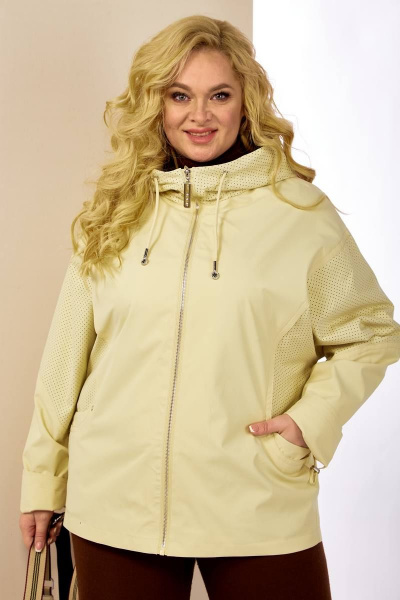 Легкая ветровка с регулируемым капюшоном и карманами Shetti 2115 желтый - фото 2