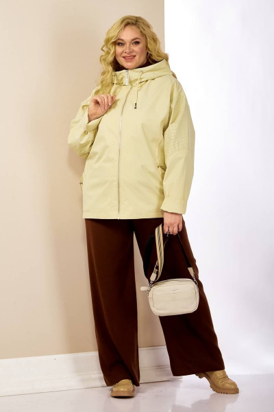 Легкая ветровка с регулируемым капюшоном и карманами Shetti 2115 желтый - фото 3