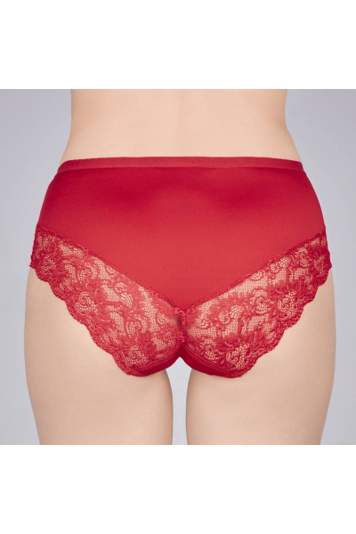 Трусы из кружевного трикотажа с высокой посадкой Verally 1165-1 красный - фото 2