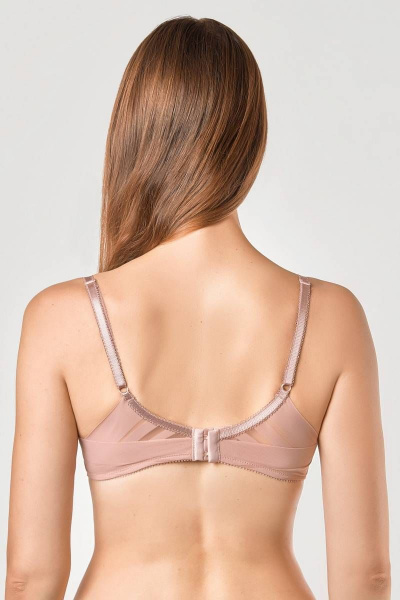 Бюстгальтер розовый с формованной чашкой и сетчатым станом Verally 2114-1 античная роза - фото 2