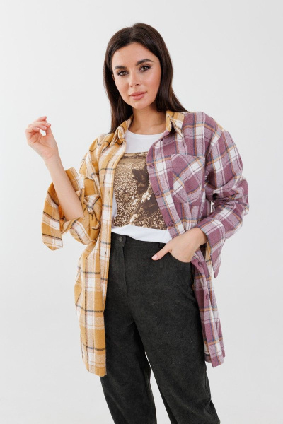 зеленые штруксовые брюки с зауженными штанинами и посадкой на линии талии Anelli 1041 мох - фото 5