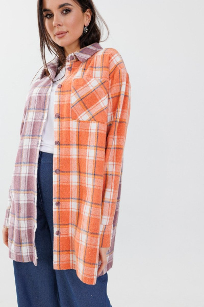 Рубашка Anelli 1287(over1) оранжевый - фото 4