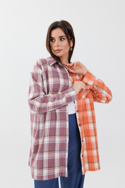 Рубашка Anelli 1287(over1) оранжевый - фото 2