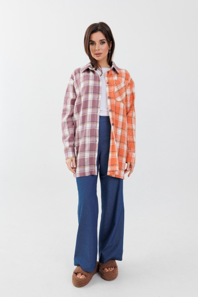 Рубашка Anelli 1287(over1) оранжевый - фото 1