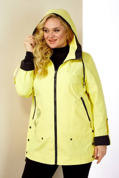 Легкая куртка с карманами и декоративными швами Shetti 2116 желтый - фото 5