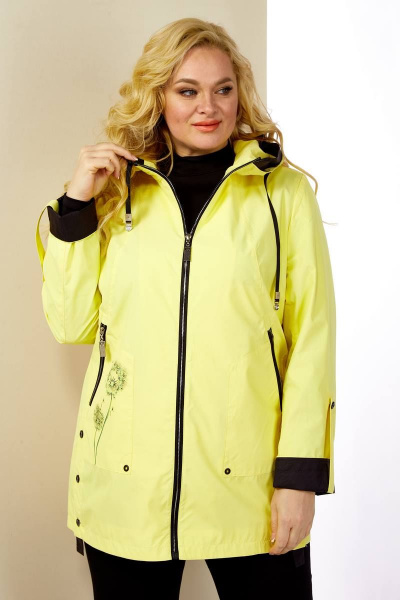 Легкая куртка с карманами и декоративными швами Shetti 2116 желтый - фото 4