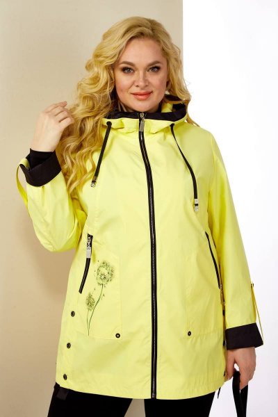 Легкая куртка с карманами и декоративными швами Shetti 2116 желтый - фото 3