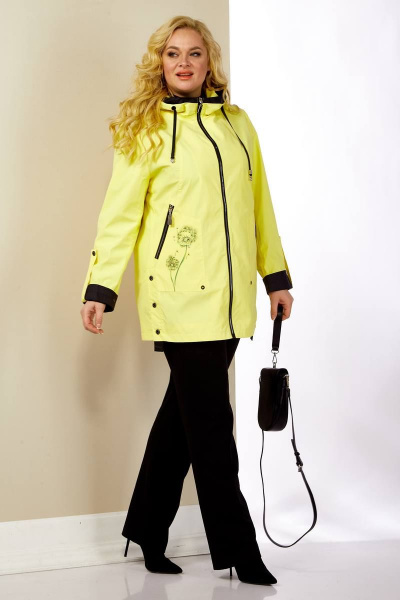 Легкая куртка с карманами и декоративными швами Shetti 2116 желтый - фото 2