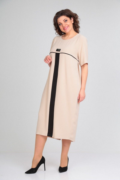 Платье Диомант 1856 беж - фото 2