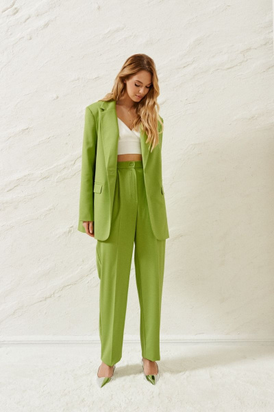 Брюки из костюмной ткани с зауженной посадкой и карманами ANNETE A348/1 - фото 1