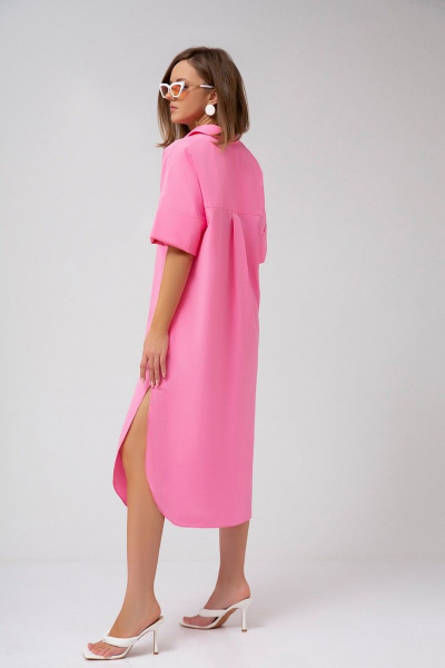 Платье свободное с планкой, пуговицами и карманами Mixan 5032/1 - фото 3