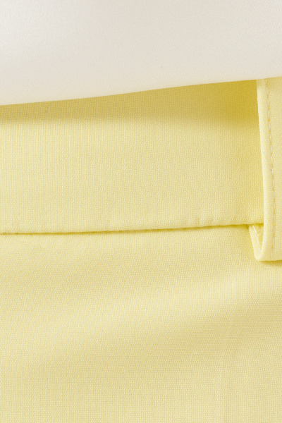 Классические брюки с высокой посадкой из хлопка для офиса Панда 137260w желтый - фото 4