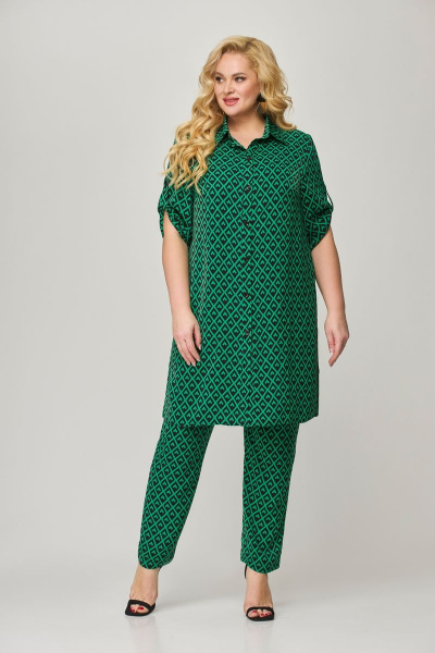 Брюки, кардиган, топ Svetlana-Style 1880 зеленый+черный - фото 2