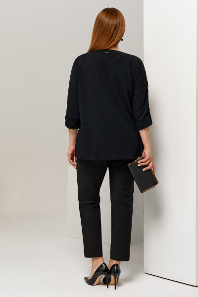 Блуза Панда 127340w черный - фото 3