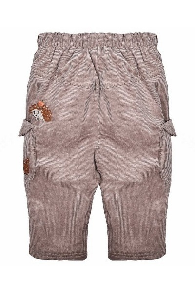 Утепленные вельветовые брюки с аппликацией и вышивкой Bell Bimbo 163009 т.бежевый - фото 2