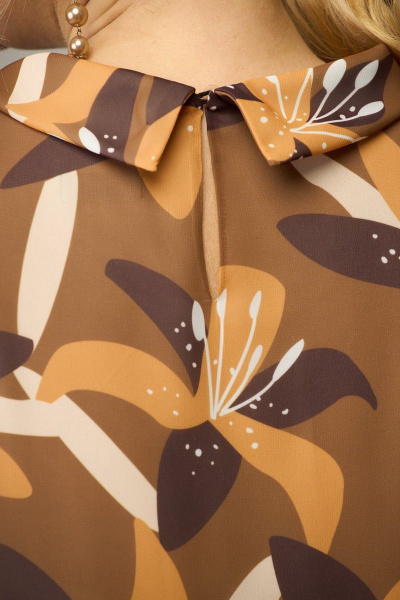 Элегантная удлиненная блуза из шифона с асимметричным низом Angelina & Сompany 797 - фото 5