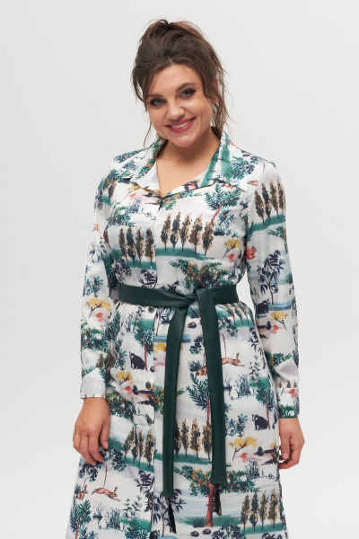 Платье Anelli 1320 зеленый - фото 3