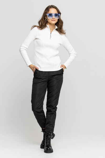 Демисезонные брюки из плащёвой ткани для делового стилЯ Domna 12107 черный(170) - фото 6