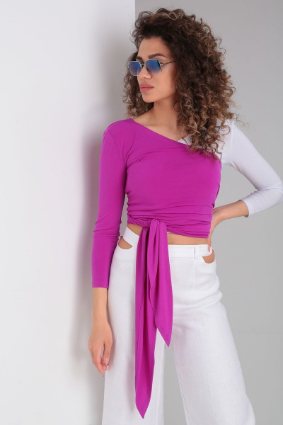 Льняные широкие брюки с просветами и шлевками DOGGI 0101/1 - фото 4