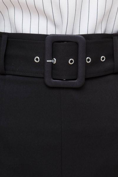 Юбка черная миди из текстиля с разрезом и классическим силуэтом Domna 71107 черный(164) - фото 6