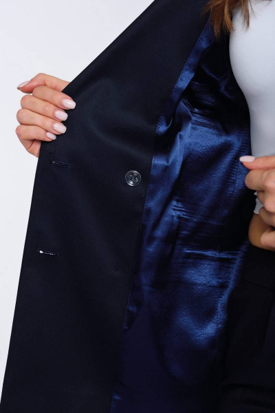 Брюки и жакет серый из вискозы для повседневных образов Domna 16063 синий(170) - фото 5