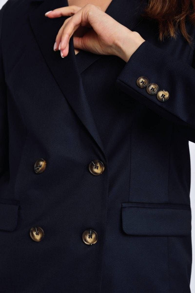 Брюки и жакет серый из вискозы для повседневных образов Domna 16063 синий(170) - фото 3