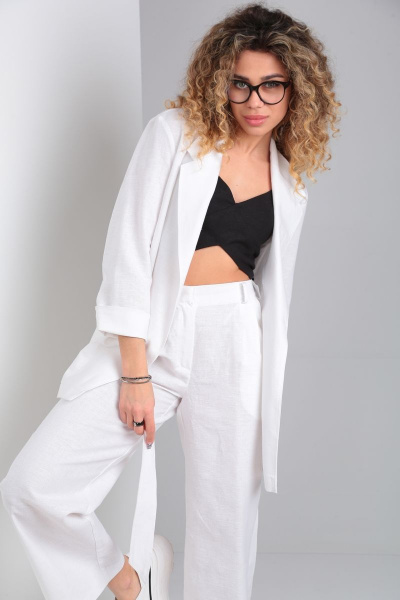 Брюки, жакет DOGGI 2854/1 белый - фото 4