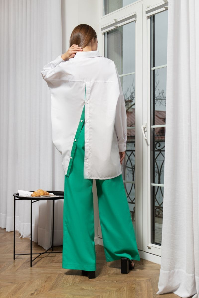 Рубашка классического кроя из хлопка для лета AURA otd 2090 - фото 6