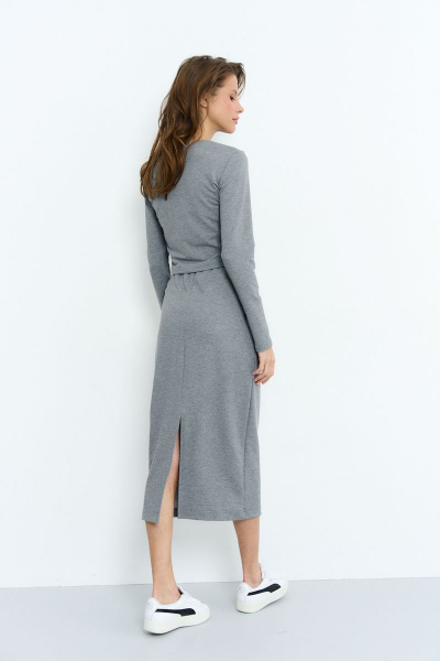 Джемпер, юбка Luitui R4016 серый - фото 3