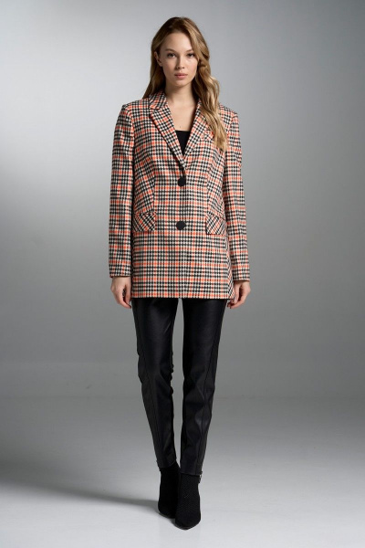 Жакет VI ORO VR-1003 черный, оранжевый, молоко - фото 1