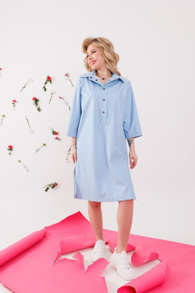 Платье NikVa 311-1 голубой - фото 1