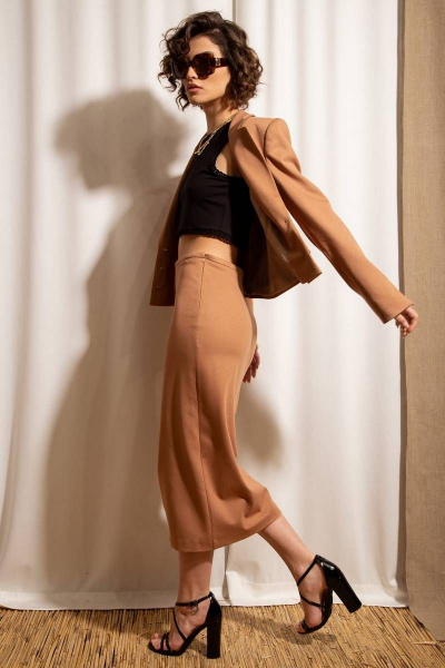 Жакет Nova Line 10420 бежевый - фото 6