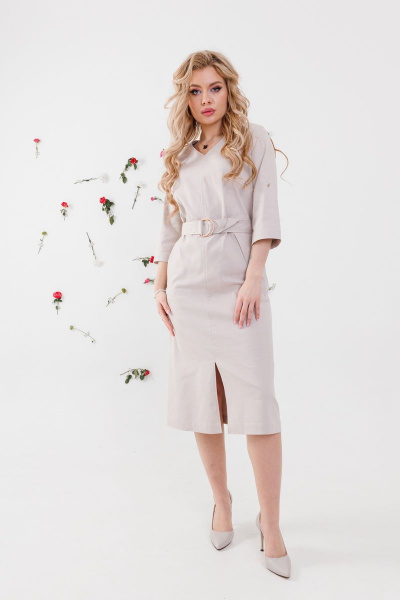 Платье NikVa 134 беж - фото 1