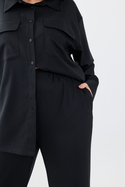 Женские брюки из вискозы и текстиля с карманами Anelli 1293.2 черный - фото 4