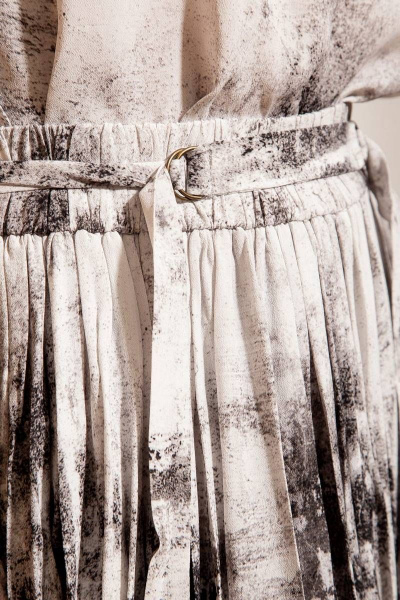 Юбка из вискозы и трикотажа с абстрактным принтом Nova Line 3793 серый - фото 4