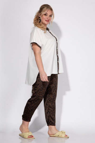 Костюм 2-ка женский свободный из текстиля с карманами Belinga 2247/2 - фото 4