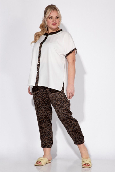 Костюм 2-ка женский свободный из текстиля с карманами Belinga 2247/2 - фото 2