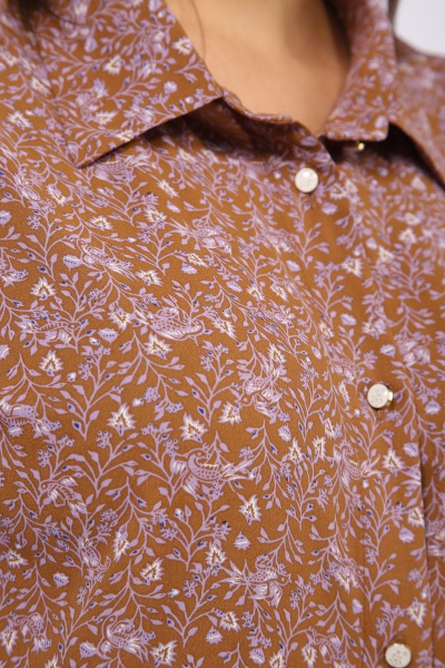 Комплект блузки и брюк с пайетками и кулиской в демисезон Matini 1.1527 фиолет - фото 13