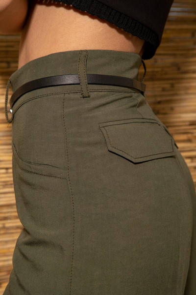Брюки-карго из легкой ткани с накладными карманами Nova Line 40073 хаки - фото 3