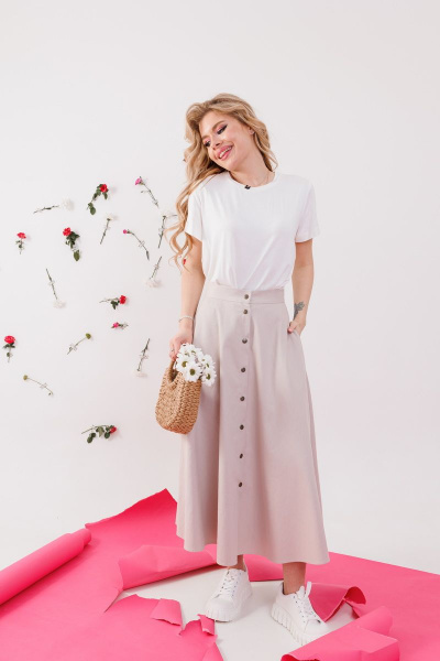 Юбка NikVa 347 беж - фото 3