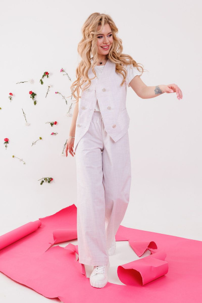 Брюки NikVa 348-2 лиловый - фото 1